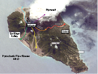 Click for bigger map. Pyroclastic Flow routes MVO